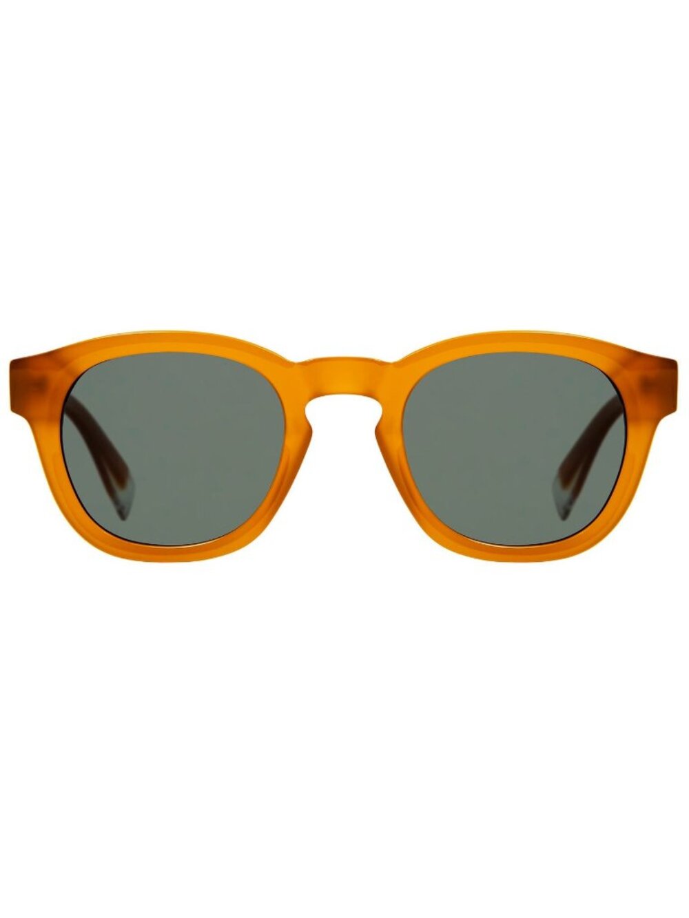 New Gigi Studios Men's Sunglasses Brown Round Transparent Lens Acetate Frame